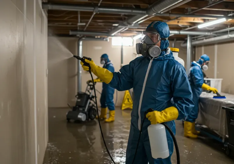 Basement Sanitization and Antimicrobial Treatment process in Meigs, GA